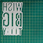 Cutting Dies Metal Stencils Scrapbooking Tools Flowers Lace Frame DIY Embossing Template for Paper Card Making Album Arts Crafts Supplies (Wish Big Today-7.4x12.1cm)