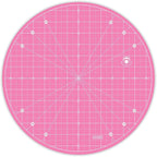 Headley Tools 13"x13" Round Rotating Cutting Mat, Self Healing Mat with 360-Degree Rotation & Anti-Slip Base, Sewing Board Cutting Mat Perfect for Fabric Quilting Leather Hobby Project, Pink