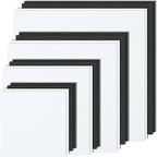 MYFAMIREA 16PCS Cross Stitch Fabric, 4 Sizes Aida Cloth 14 Count White and Black Craft Embroidery Cloth Classic Reserve Cross Stitch for Home DIY Needlework Embroidery Decoration, 5.9 to 11.8inch