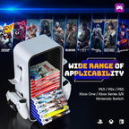 Allnice Universal Game Rack - Stores 19 Games, 4 Controller Holders, Organizes PS5/PS4/Xbox One/360/Series X/S/Switch & More