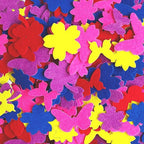 Felt Stickers, Self Adhesive Flower Butterfly Clover Assorted Shapes, Greeting Cards Decorative Stickers with Assorted Colors and Sizes Packing for Kid's Arts Craft Supplies