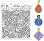 CHGCRAFT Mandala Polymer Clay Texture Sheets Scroll Pattern Silicone Texture Stamp Clay Texture Mat Modeling Pattern Pad Sheets for Jewelry and Earrings Tools, 5.5x5.5 inch