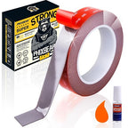 1" Width Double Sided Foam Tape, Made of 3M VHB, Waterproof Outdoor Automotive Decor Wall Tape, Heavy Duty Mounting Tape, Super Strong Adhesive Tape, 15Ft Length