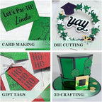 Cardstock Warehouse Diamond Print Inkjet Glitter - Premium Green Glitter Cardstock Paper – 15 Sheets, 8.5 x 11" - 104 lb/280 GSM for Inkjet Printing, Die-Cutting, Card Making, Crafts, and DIY Projects