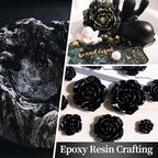 Mysterious Black Mica Powder, Natural Shimmer Mica Powder for Epoxy Resin/Candle/Soap/Lip Gloss/Slime/Quicksand/Bath Bombs/.Car Paint pigments.Candle Dye,Soap Making Dye(50g/1.7oz)