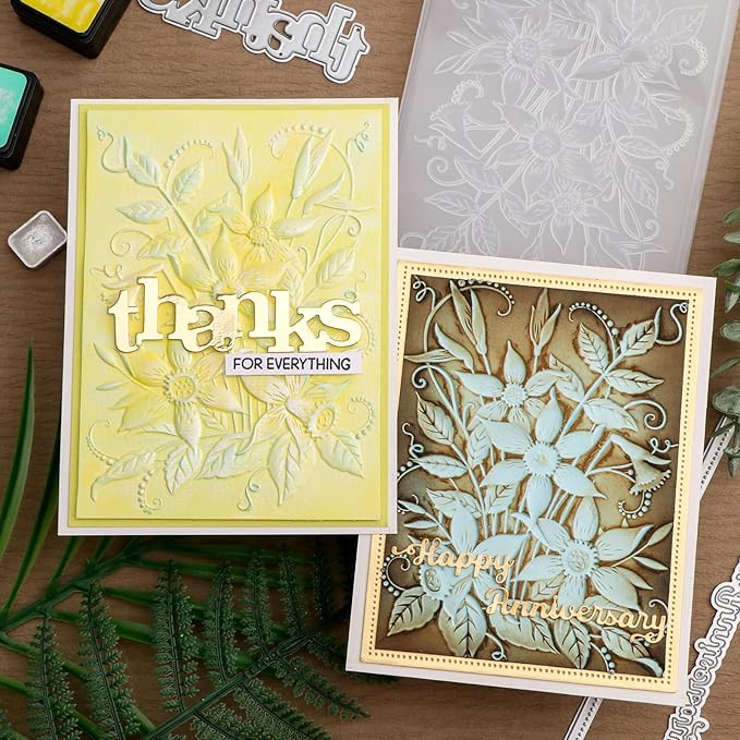 BAOFALI 3D Embossing Folders Daffodil Clear Textured for Card Making,Embossing Template Paper Card Embossing Stencil for DIY Scrapbooking Photo Album Card Paper Craft Decoration 6.3" L x 4.5" W