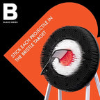 Black Series Axe Throwing Set – Indoor & Outdoor Party Game| Safe Plastic Throwing Axes| Collapsible Target| Backyard Game, Carnival Game, Beach Camping, Tailgating Essential| Fun Sports Activity Gift