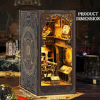 Book Nook Kits for Adults, 3D Printed DIY Miniature House Kit Astronomical Museum Booknook Wooden Puzzle Dollhouse Bookshelf Insert Decor with LED Lights Gifts for Book Lovers, Space Enthusiasts