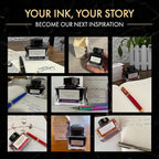 Wordsworth and Black Fountain Pen Ink Bottle (50 ml) Premium Luxury Edition, [Lavender Purple] Fountain Pens Bottled Ink; Classic Designed Bottle Smooth Flow 50 ml…