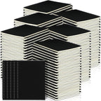 Yahenda 108 Pcs Spiral Notebook Bulk A5 Journal Lined 8.3'' x 5.5'' Writing Composition Paper Small Notepad Subject Notebook for Students Office Business Back to School Supplies (Black)