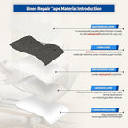 KING MOUNTAIN Linen Repair Patches, Self-Adhesive Linen Fabric Patches, 4 X 63 inch Extra Size, Multi Color, Can be Used for Linen Sofa Repair and Linen Clothes Repair (Dark Grey)