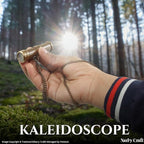 Brass Kaleidoscope with Wooden Box | Handcrafted Vintage Kaleidoscope with Optical Glass Lens & Wooden Storage Box – Collectible Gift for Kids & Adults Last-Minute (Silver/Brass, Small)