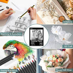 Tracing Paper 8.5x11 inch, 150 Sheets Transparent Vellum Paper for Tracing Pads, Translucent Tracing Paper for Pencil, Marker and Ink - Trace Images, Sketch, Preliminary Drawing, Overlays, Black