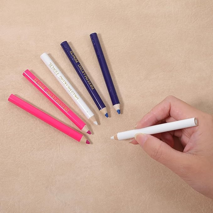 Hpmjz 12Pcs Fabric Tailors Markers for Sewing, Sewing Washable Disappearing Pen 3 Colors Sew Marking Chalk for Fabric Water Soluble Quilting Tracing Tools Dressmakers Embroidery DIY Crafts