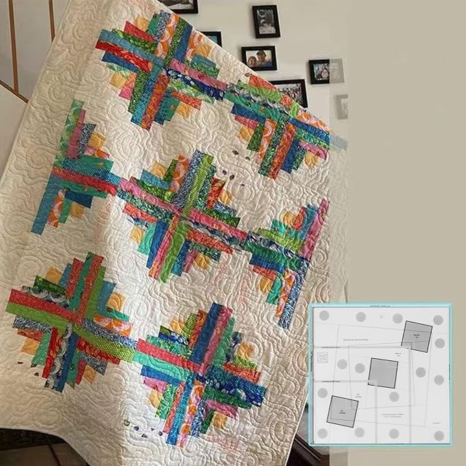 Sewing Rulers, Quilting Rulers Quilting Rulers Curvy Log Cabin Trim Tool Finished Blocks Quilting Template Patchwork Sewing DIY Ruler Quilting Rulers [10 inch]