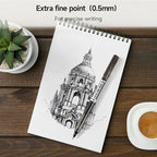RIANCY Black Fine Point Gel Pens 24Pcs 0.5mm Gel Ballpoint Pens Black Liquid Ink Pens No Smear No Bleed, Smooth Writing Pen for Journaling Note Taking Drawing Sketching Coloring Office School Supplies