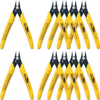 Flush Cutters, 10 Pack, 5 Inch Micro Flush Cut Pliers with Spring, Side Cut Nippers, Mini Wire Cutters Model Nippers Flush Cutters for Jewelry Making, Plastic Models, Zip Ties, Electronics