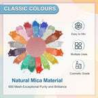 uxcell 10g/0.35oz Cosmetic Grade Mica Powder, 600 Mesh Mica Powder Natural Resin Epoxy Pigment Powders for Casting Resin, Candle Dye, DIY Nail Polish and Lip Gloss, Pink