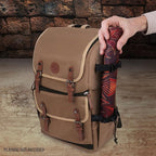 ENHANCE Designer Edition TCG Backpack - MTG Deck Bag Card Binder Space, TCG Deck Box Storage, MTG Playmat Holder - Card Storage Compatible with Magic the Gathering, Pokemon, Lorcana (Canvas Tan)
