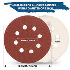 5 Inch 8 Hole Sanding Discs, 150 PCS 80 Grit Hook and Loop Sandpaper, Round Aluminum Oxide Sand Paper Discs for Random Orbital Sander