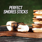 Zulay 120 Pack Bamboo Wooden Skewers - 17.5" Marshmallow Roasting Sticks & Barbeque Skewers For Campfire - Authentic Bamboo Sticks & Smores Sticks For Grilling Hotdogs, Kabobs, BBQ, & More