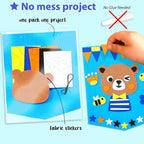KRAFUN My First Felt Kit Animal Craft Kit for Kids and Toddlers, Boys and Girls Age 3-8 Years Old, Include 6 DIY Handmade Arts and Crafts Projects, Activities Supplies Box Preschool Creative Toys