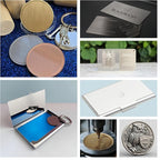 YoSpciaNe Laser Engraving Material Kit, 143 Pcs Engraving Supplies, 18 Kinds of Laser Blanks Including Wood, Paper, Acrylic, Metal, PU Leather