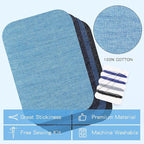 HTVRONT Iron on Patches for Clothing Repair, Cotton Patches Iron on, Blue Repair Decorating Kit 20 Pieces Iron on Patch Size 3" by 4-1/4" (7.5 cm x 11 cm)