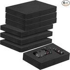 6 Pcs 16 x 12 x 1.5 Inches Polyurethane Foam - Packing Foam Inserts for Cases Black Craft Foam Sheets for Packing Padding 1.5 Inch Thick for Camera Toolbox Storage