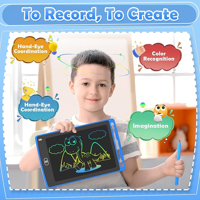3 Pack LCD Writing Tablet for Kids, 8.5 Inch Colorful Doodle Board Drawing Tablet, Educational Learning Toys Birthday Gifts for Boys Girls Age 3 4 5 6 7 8
