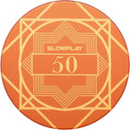 SLOWPLAY Nash Ceramic Poker Chips in Bulk, Casino Grade Ceramic 10-Gram Poker Chip for Texas Hold'em, 39mm Professional Chips Pack of 50 with Denomination of 50