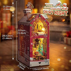 Book Nook Kit, DIY Miniature House Kit Book Nook, 3D Wooden Puzzle Bookshelf Insert Bookends DIY Model Building Kits for Adults Teens Creative (Songs of The Snowy Night)