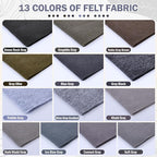 XSEINO 13 Rolls 8"x35" 1.4mm Thick Soft Felt Fabric Sheet 13 Assorted Gray Series Colors Felt Pack Pastel Felt Sheets for DIY Craft Sewing Squares Nonwoven Patchwork