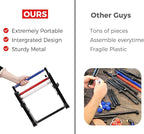 Outdoor Games Ladder Ball Set - Patented Assembly Free Portable Ladder Toss - Steel Frame Includes Carrying Case, 6 Bolas and Scoresheet