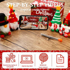 MAGIMUSE Needle Felting Kit, Needle Felting Starter Kit with Basic Felt Tools, Christmas Gnome Needle Felting Kit for Beginners, DIY Wool Needle Felting Supplies for Christmas Festival Crafts