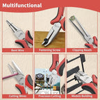 8 Packs Jewelry Pliers Set, Jewelry Making Tools with Needle Nose Pliers, Wire Cutters, Round Nose Pliers, Bent Nose Pliers
