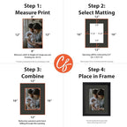 Craig Frames B572 Pre-cut Mat Board for 8.5x14 Print, 12x18, Pebble Black