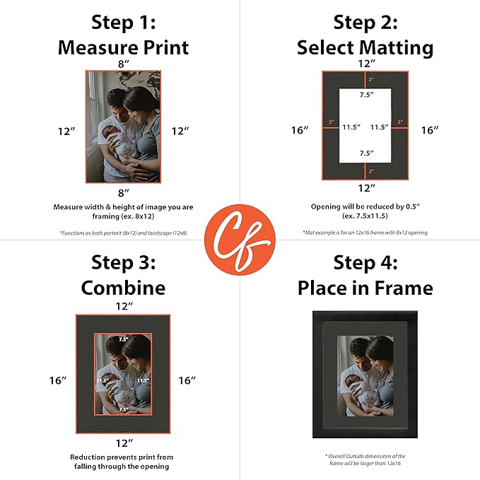 Craig Frames B572 Pre-cut Mat Board for A5 Print, 10x13, Pebble Black
