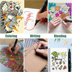 100 Colors Alcohol Markers Set, Dual Tips Blender Art Markers for Drawing Sketching Coloring Artist Pens and Underlining, Professional Permanent Sketch Marker for Kids Adult Coloring