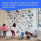 Clixo Rainbow Max 54 Piece Pack - Flexible, Durable, Imagination-Boosting Magnetic Building Toy- Modern, Modular Designs for Hours of STEM Play. A Multi-Sensory Magnet Toy, Travel Friendly. Ages 4-99