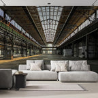 wall26 Wall Sticker/Wall Mural Industrial Interior of an Old Factory Building, Not Peel and Stick, Non-Woven Wallpaper Decorative for Bedroom, Living Room,Office - 132x120 inches