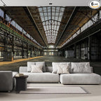 wall26 - Industrial Interior of an Old Factory Building - Removable Wall Mural | Self-Adhesive Large Wallpaper - 100x144 inches