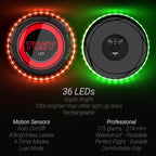 TOSY Flying Disc - 16 Million Colors RGB or 36 LEDs, Extremely Bright, Smart Modes, Camping Essentials for Teens/Kids/Adults/Men/Boys/Girls, Auto Light Up, Rechargeable, Waterproof, 175g