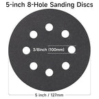 80PCS 5 inch Wet Dry Sanding Discs, Silicon Carbide Orbital Sander Hook and Loop Sandpaper 320 400 600 800 1000 1200 1500 2000 Grit, Best for Metal, Automotive Sanding