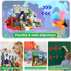 400 PCS Magnetic Blocks - Building Block for Kids Ages 4-8, Magnet Blocks Cubes Tiles Constructions Toys Girl Boy, STEM Educational Montessori Stacking Toy, Sensory Play Game Preschool Learning Gifts
