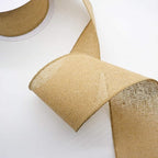 CT CRAFT LLC Burlap Fabric Wired Ribbon 4" x 20 Yards Natural Color for Christmas Home Wedding Decor Gift Wrapping Tree Topper Bow Wreath Bouquet DIY Crafts