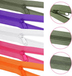 DOITEM 31 Yards 10 Pieces Sewing Zippers #3 Nylon Coil Zippers Assorted Zipper for Sewing with 40 Zipper Sliders for DIY Tailor Sewing Crafts Supplies, 10 Colors