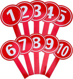 10pcs Auction Paddles 1-10 Score Paddles Voting Scoreboards Handheld Number Boards for Students Teachers Classroom Voting Games Party