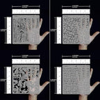 CrafTreat Reusable Pattern Stencils for Painting on Wood, Canvas, Paper, Fabric, Floor, Wall and Tile - Woodgrain, Crackle, Marble and Script - 4 Pcs - 6x6 Inches Each - DIY Art and Craft Stencils