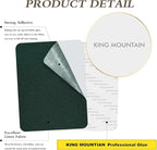 KING MOUNTAIN Coarse Linen Repair Patches, Self-Adhesive Linen Fabric Patches, 8X11 inch 2 PCS, Multi Color, Can be Used for Linen Sofa Repair and Linen Clothes Repair(8" x 11"-2PCS,Dark Green)